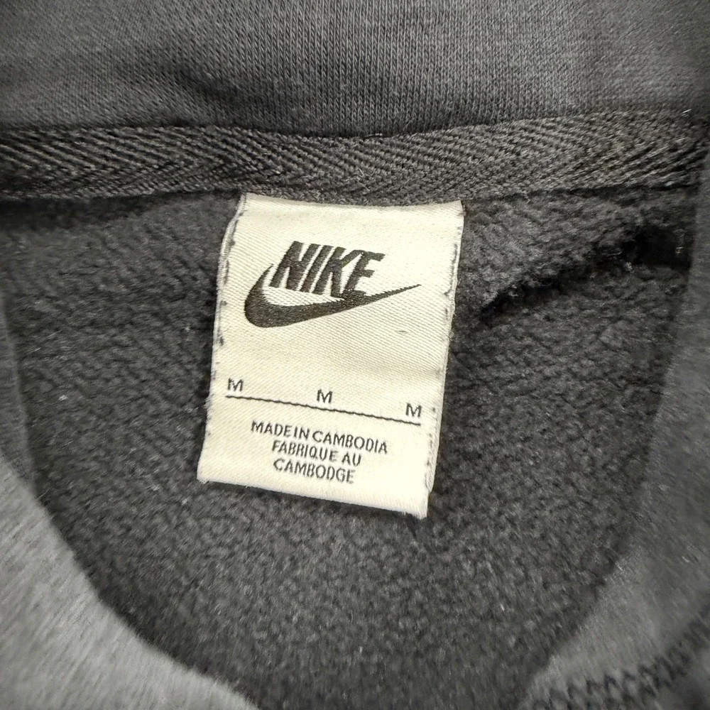 Nike Men M Black Orange Blue Logo Hoodie Sweatshirt Pullover Basic Comfort‎